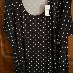 LOFT Faux Wrap Polka Dot Dress